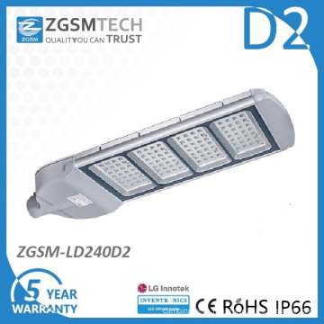 Verre couvercle 240W LED Light Street avec Ce RoHS